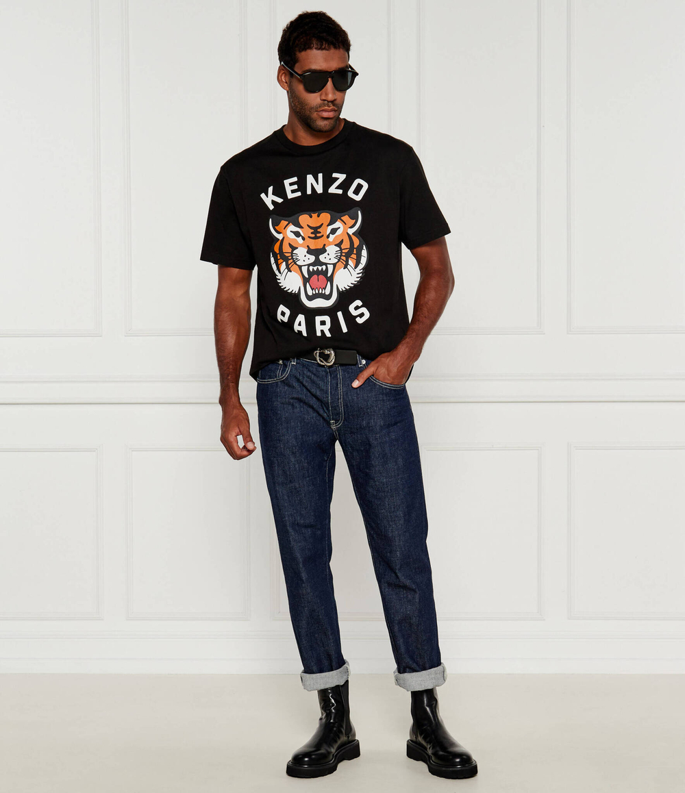 Футболка LUCKY TIGER Kenzo - черный(FE68TS0094SG)