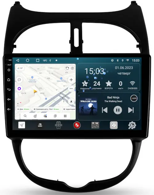 Магнитола для Peugeot 206 1998-2012 - Redpower 409 Android 10, Быстрая, CarPlay, SIM-слот