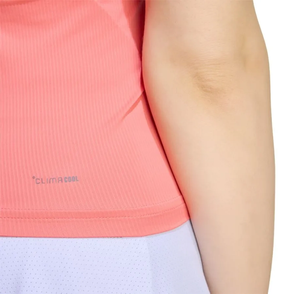 Женский топ теннисный Adidas Club Midi Tank - pure turbo