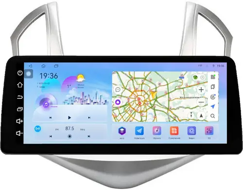 Магнитола для Chevrolet Cruze 1 2012-2015 (рамка серебро) - FarCar S500-TS18 монитор 12.3" 2K QLED на Android 14, Быстрая, CarPlay, 4G SIM-слот