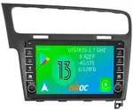 Магнитола для Volkswagen Golf 7 2012-2020 - Airoc AB-3715G (рамка серая, кнопки и крутилки), Android 13, Быстрая, SIM-слот, CarPlay