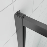 Душевая дверь Veconi Ottimo P20 GR, 1100x1900, графит брашинг, стекло прозрачное