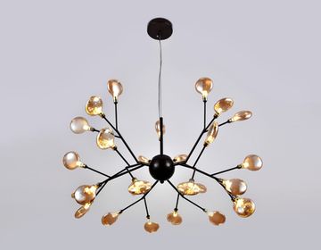 Люстра подвесная TR3013/27 DCF/TI темно-кофейный/янтарный Traditional Ambrella