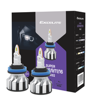 Лампа H8 H9 H11 H16 LED 12-24V Super Excelite комплект мощная светодиодная