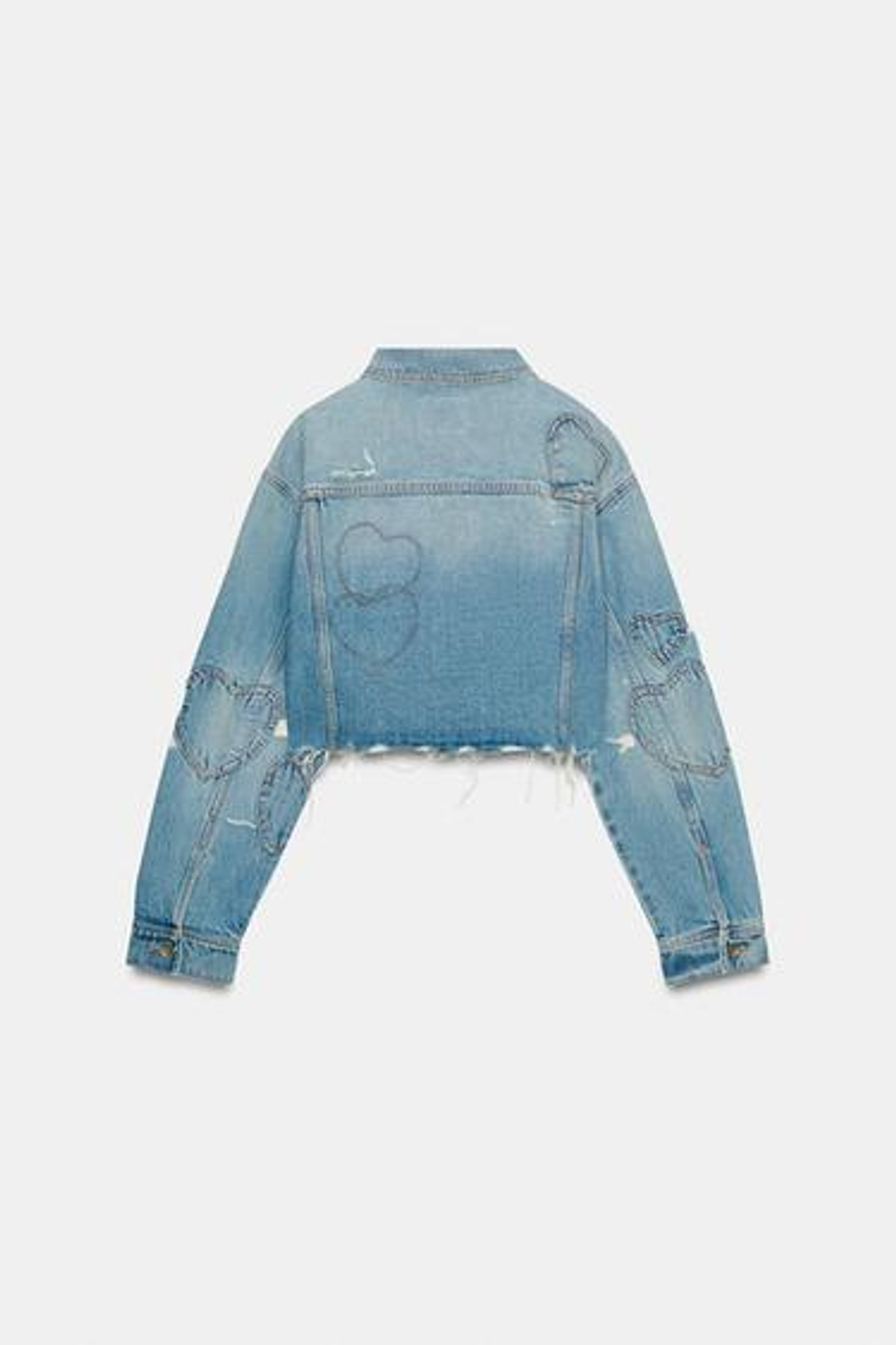 TRF ДЖИНСОВЫЙ ПИДЖАКА С СЕРДЦЕМ -ZARA