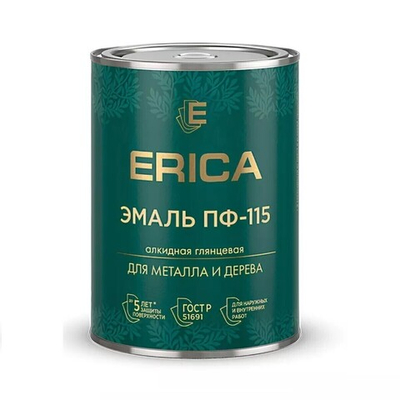 Эмаль Erica ПФ-115, шоколадная, 1,8 кг