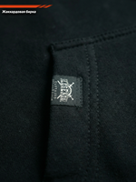 Толстовка / Худи с капюшоном и карманом кенгуру мужская LEGENDA Logo Сильный духом черная