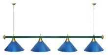 Лампа STARTBILLIARDS 4 пл. (плафоны хром,штанга золотая,фурнитура золото)