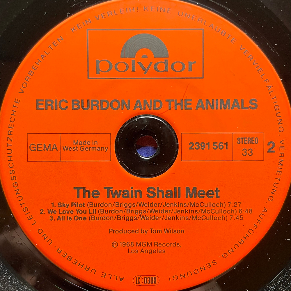 Eric Burdon & The Animals ‎– The Twain Shall Meet (Германия)