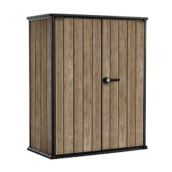 Уличный шкаф пластиковый Keter Deco Vertical 1400 л ashwood