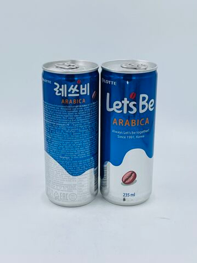 Lotte напиток кофейный Let's Be Arabica (235 мл х 2) 470 мл, (Южная Корея)
