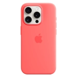 Силиконовый чехол с поддержкой MagSafe Apple Silicone Case для iPhone 15 Pro, Guava (Спелая гуава)