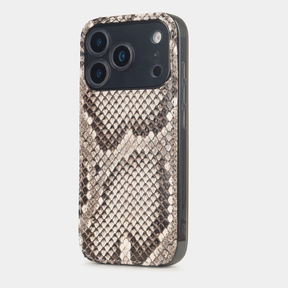 Чехол-накладка для iPhone 17 Pro Max - кожа питона, натуральный