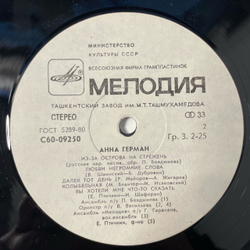 Винтажная виниловая пластинка LP Анна Герман Когда Цвели Сады (СССР 1977) Редкий Конверт