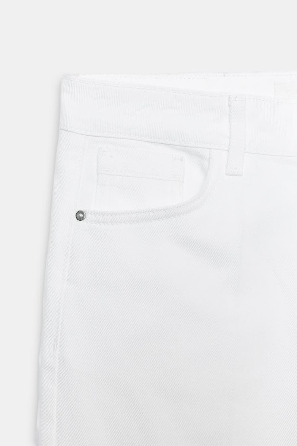 ZARA ДЖИНСЫ Z1975 STRAIGHT СО СРЕДНЕЙ ПОСАДКОЙ, БЕЛЫЙ