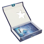 Блокнот "Stars" в коробке с вырубкой на замке, 16*12,5см, 45л, 3 цвета микс