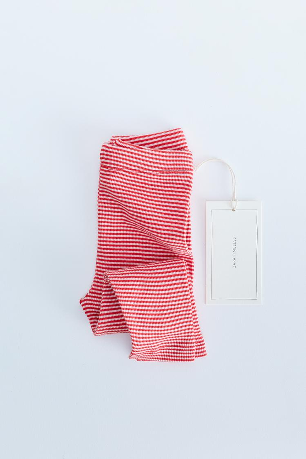ZARA TIMELESS — ЛЕГГИНСЫ В ПОЛОСКУ, КРАСНЫЙ