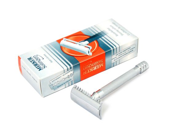 Т-образная бритва (станок) Merkur 25С, удлиненный, open comb