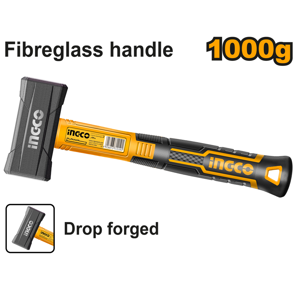 Кувалда с фиберглассовой рукояткой INGCO HSTH81802 INDUSTRIAL 1 кг