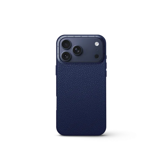 Чехол для iPhone 17 - Зернистая кожа - тёмно-синий