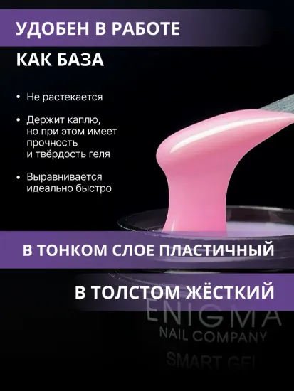 Жидкий бескислотный гель Enigmanic SMART gel 16 15 мл.