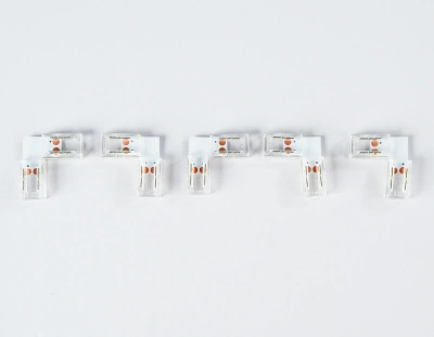 Соединитель угловой L для светодиодной ленты COB 8mm 12/24V (2 конт.) GS6851 (5шт)