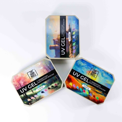TopShopNails UV Gel - Палетка гелей с эффектом масляной краски Сислей, 9 цветов