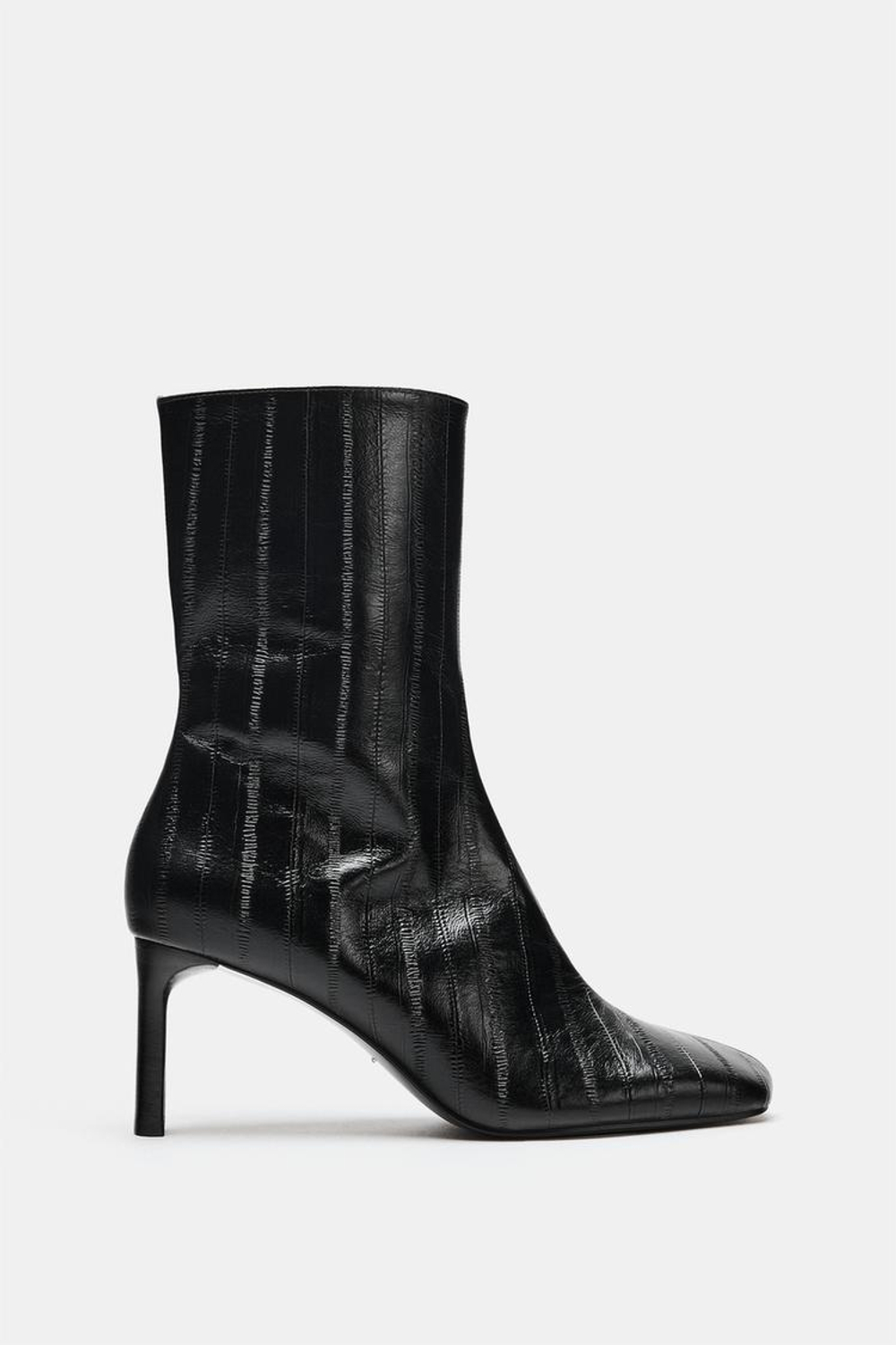 ZARA КОЖАНЫЕ БОТИЛЬОНЫ LIMITED EDITION, ЧЕРНЫЙ