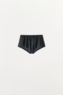 ZARA ШОРТЫ-МИНИ В ПОЛОСКУ С КАРМАНАМИ, ТЕМНО-СИНИЙ/БЕЛЫЙ