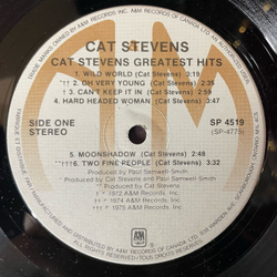 Винтажная виниловая пластинка LP Cat Stevens Greatest Hits (Канада 1975) Father and Son
