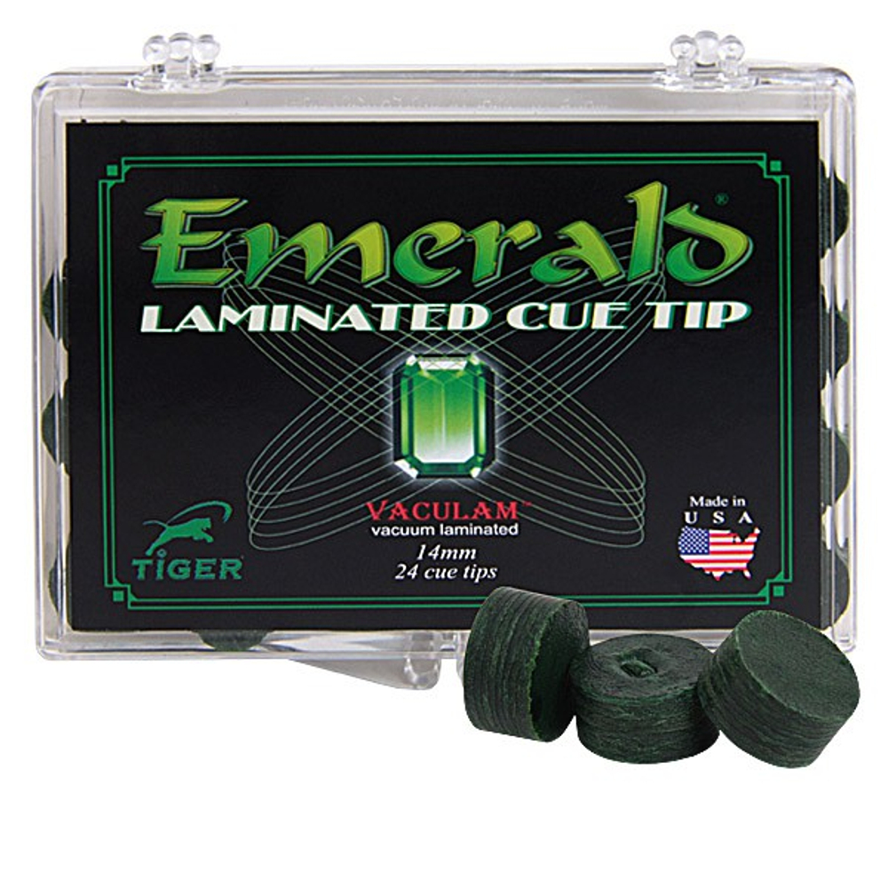 Наклейка для кия "Tiger Emerald" ø14мм Medium/Hard 1шт