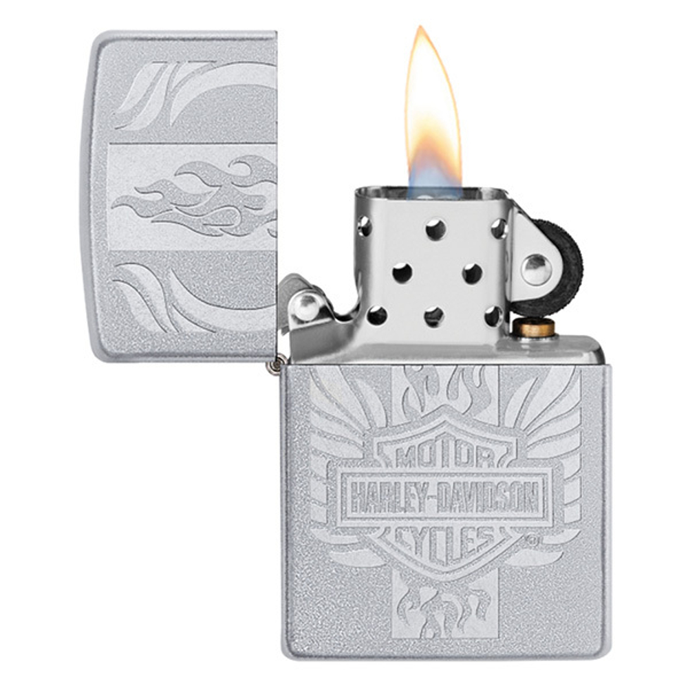 Зажигалка Zippo Harley-Davidson c покрытием Satin Chrome