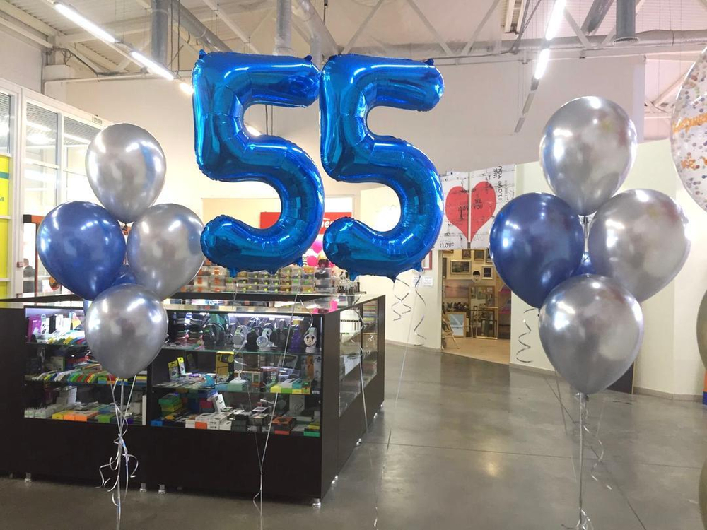 Набор с синими цифрами 55