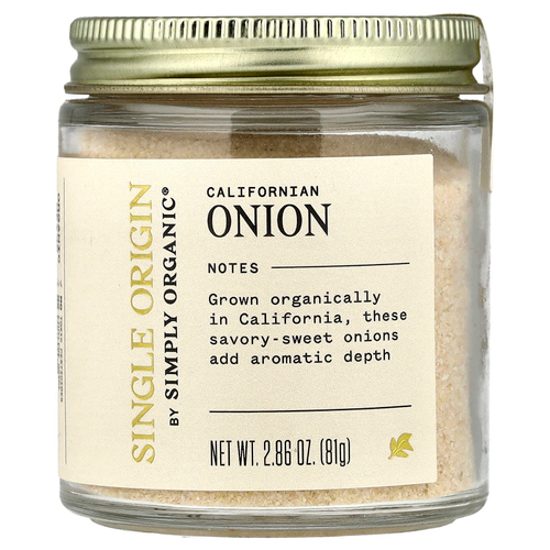Simply Organic, Single Origin, калифорнийский лук, 81 г (2,86 унции)