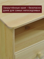 Стол письменный, 110х70х78,Корнер, компьютерный, массив сосны, лак, Dipriz