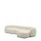 Модульный 4-местный диван Martina цвета экрю с правым шезлонгом 377 см