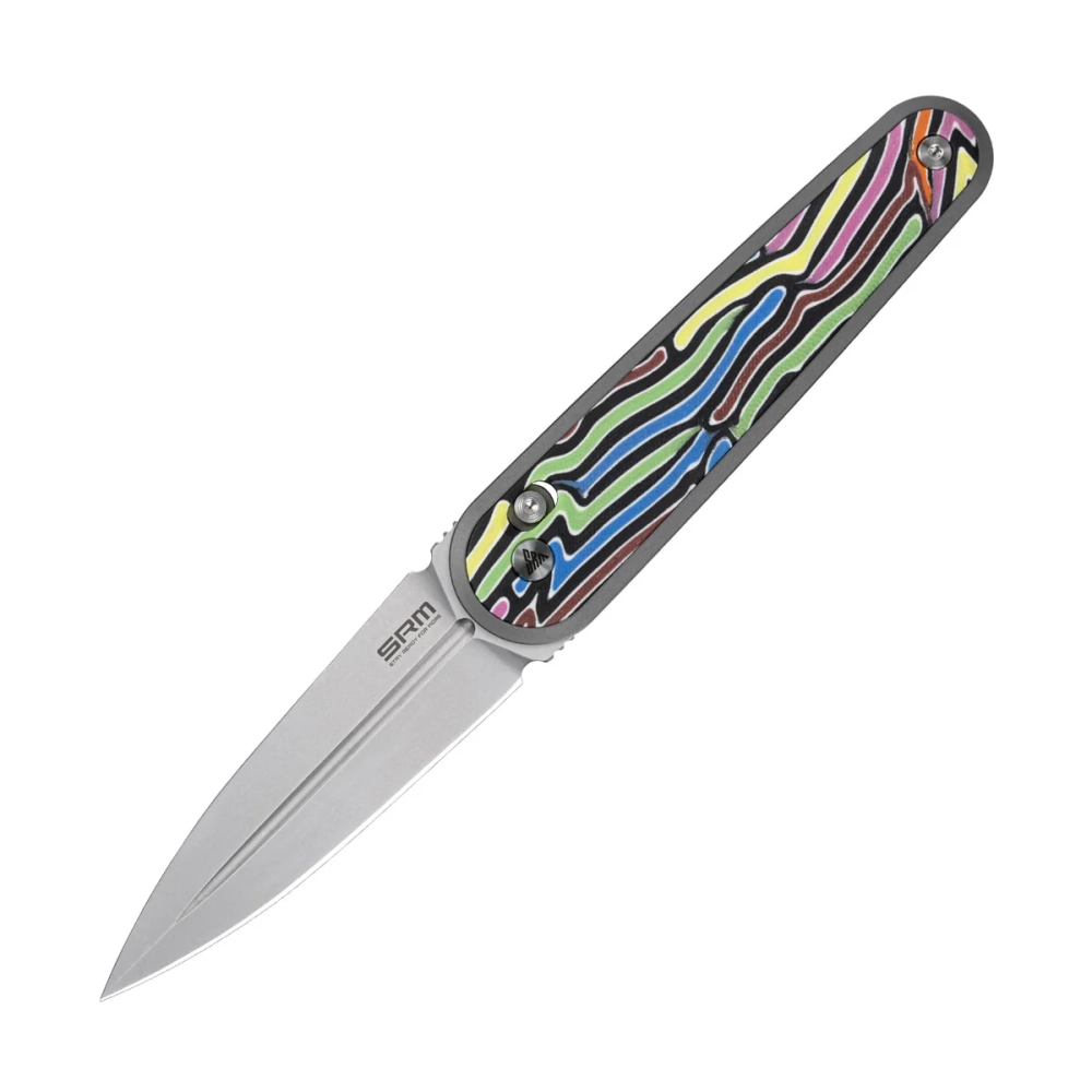 Нож складной SRM 251MB-GX Twin Beadblast (N690, Rainbow G10/Aluminium)