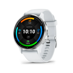 Умные часы Garmin Venu 3 45 мм Серебряный безель из нержавеющей стали, корпус из белого камня и силиконовый ремешок