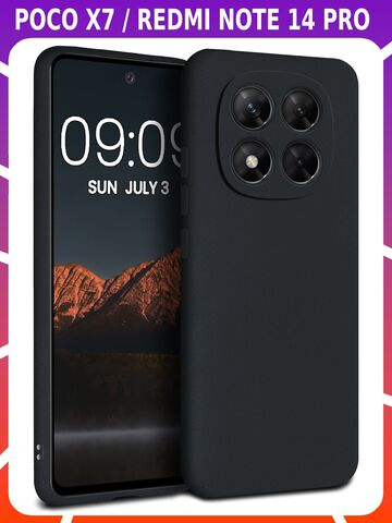 Мягкий Soft Touch чехол из силикона для XIAOMI POCO X7 (не PRO!) / REDMI NOTE 14 PRO 5G с бархатной подкладкой