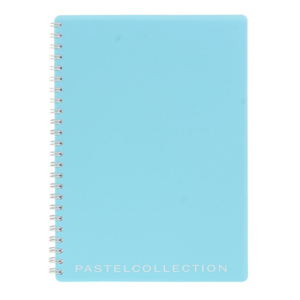 Тетрадь А5 80 л.клетка "Pastel Collection Blue" с пласт.обложкой, на гребне (ПОЛИНОМ)