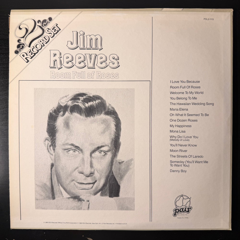 Jim Reeves ‎– Room Full Of Roses 2LP (США 1985г.)