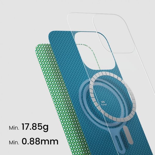 Чехол Pitaka Ultra-Slim для iPhone 16 Pro, Зеленый | Forest Green