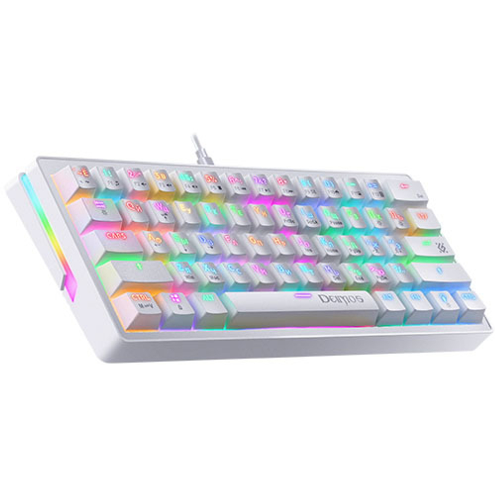 Клавиатура Defender Deimos GK-303, USB, RGB, белая (механическая)