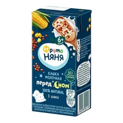 Кашка ФрутоНяня молочная злаковая 0.2л с 6месяцев