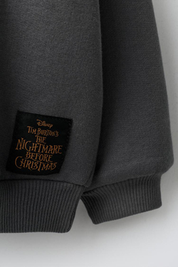 ZARA ТОЛСТОВКА С ВЫШИВКОЙ THE NIGHTMARE BEFORE CHRISTMAS © DISNEY, ЧЕРНЫЙ