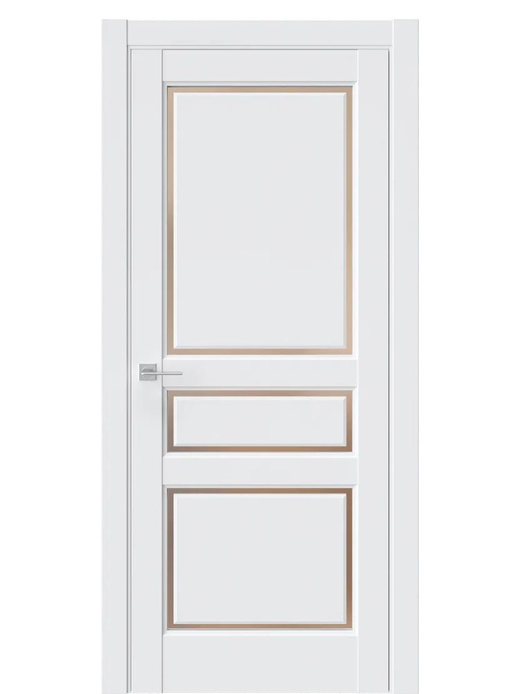 ДВЕРИ WestStyle  LVT 5 Emlayer CV Белый/ Бронза Сатинат ДО