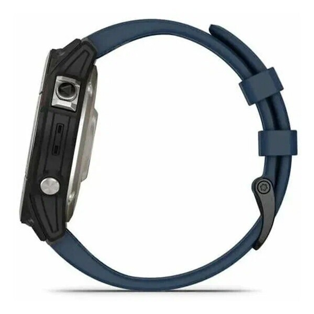 Умные часы Garmin Quatix 7 Pro Amoled, сапфировое стекло, титановый, темно-синий ремешок
