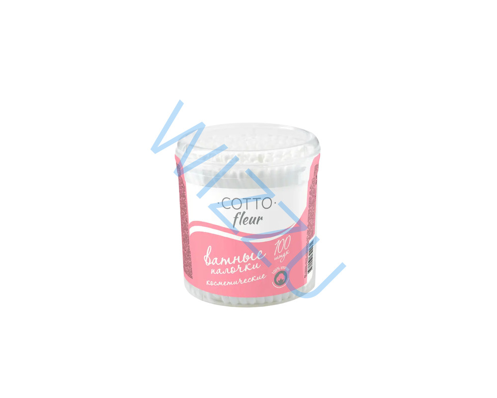 Ватные палочки в цилиндре Cotto FLEUR 100 шт.