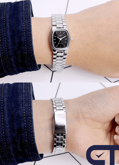 Casio LTP-1169D-1A — женские классические часы с чёрным циферблатом