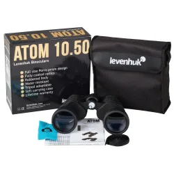 Бинокль Levenhuk Atom 10x50 - комплектация с сумкой и инструкцией